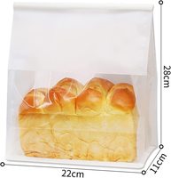 Sac de pain de boulangerie en papier kraft avec fenêtre, emballage de déjeuner écologique imprimé personnalisé