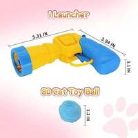 Snowpaws Jouet en peluche amusant et réaliste pour chat et chien, pistolet à pompons, boule de fourrure très élastique, anti-stress, silencieux, usage quotidien