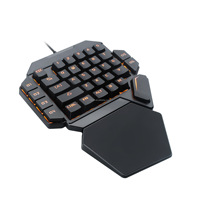 Clavier de jeu filaire AIKUN GX350 avec rétroéclairage RGB, interrupteurs mécaniques, multimédia, mini clavier portable à une main