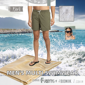 GZFZ-E311 Short de bain trois-quarts uni pour homme, short de sport ample et droit multicolore, short de surf personnalisé - Product Image 2