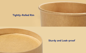 Hot Sale Large Fast Food Salad Fried Rice Takeaway Paper Boxes Kraft Paper Cardboard Soup Salad Bowl Disposable <b>Lunch</b> <b>Box</b> - Product Image 2