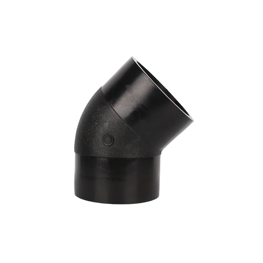 Plastic Pipe Fitting PE100/HDPE/PE Socket 45 Degree Elbow for Water Line