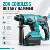 Marteau perforateur rotatif sans fil 20V SDS Plus pour béton, maçonnerie et démolition