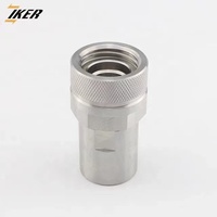 10000 PSI VVS 螺纹连接自密封式母头/公头液压快速接头，用于压力下工作，轮式装载机快速接头