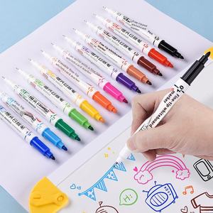 0.5 punta Fine 1MM pittura a punta doppia testa 12 colori colorato lavabile secco cancellabile pennarello per lavagna per bambini - Product Image 4