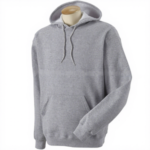 Sweat-shirt et sweat à capuche gris pour homme, saison hiver, en polaire polyester/coton, séchage rapide, logo personnalisé, technique de teinture unie, design à capuche - Product Image 1