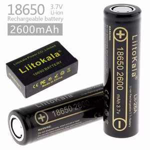 โรงงานขายส่ง <span class=keywords><strong>LiitoKala</strong></span> <span class=keywords><strong>Lii</strong></span>-26A 18650 2600mAh 3.7V แบตเตอรี่ Li-Ion แบบชาร์จไฟได้พร้อมวาล์วระบายความปลอดภัยสําหรับไฟฉาย - Product Image 2