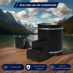 Koud Dompelbad Met Chiller Dual Zone Swim Spa Bubbelbad Sauna Pod Herstellen Ijsbad Optioneel - Product Image 6