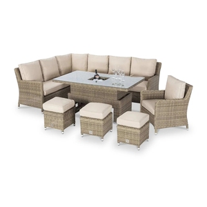Corner <strong>Rattan</strong> <strong>Dining</strong> <strong>Set</strong> with Rising Table Leisure Balcony Courtyard Garden Wicker <strong>Rattan</strong> Courtyard Outdoor Sofa Cover - Product Image 3
