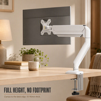 Nouveau support d'écran en aluminium et acier pour moniteur de 13 à 32 pouces, avec câbles DS intégrés, pour une configuration de bureau sans désordre, capacité de 2 à 10 kg