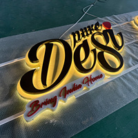 Carrey personalizado Metal retroiluminado Logo negocios iluminados signos pared Logo signo 3D canal carta signos Led al aire libre letrero