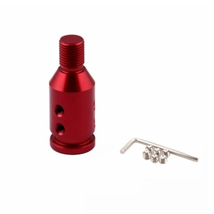 Car Gear Shift <b>Knob</b> Adapter 12x1.25 10x1.5 Aluminum Alloy Red For Most Car Models - Product Image 4