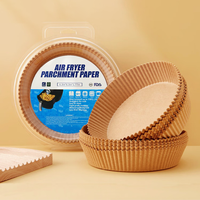 Papier sulfurisé double face antiadhésif résistant aux hautes températures pour friteuse à air chaud, idéal pour la cuisson du pain – Accessoire de cuisine