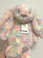 Peluche douce en éponge, série alimentaire amusante Lapin Embrassant un Gâteau, haute teneur en calories, 31-50cm, 0-24 mois