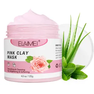 OEM частная марка, натуральный уход за кожей, розовая грязевая маска для лица, Отбеливающая увлажняющая маска для удаления темных точек, глубокое очищение лица, глиняная маска