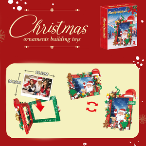 Cayi Giáng Sinh Khung Ảnh Xây Dựng Khối Thiết Lập Santa Claus Nhựa Khối Hình Ảnh Album Ảnh 3D Mô Hình Lắp Ráp Đồ Chơi Trang Trí - Product Image 5