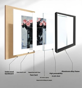 Bigimage artista chino edición limitada Rosa planta paisaje pintura colgante sala de estar <span class=keywords><strong>restaurante</strong></span> dormitorio decoración única para el hogar - Product Image 5