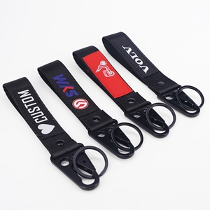 Porte-clés personnalisé avec mousqueton en forme d'aigle, sangle courte en polyester - Product Image 2