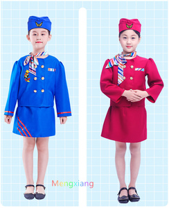 Ocupación Avión Cosplay Traje de carrera Fiesta de Halloween Traje de azafata Fancy Pilot Uniformes Niñas Rendimiento Conjunto de ropa - Product Image 2