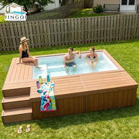 Piscine hors sol en fibre de verre durable pour la vente en gros, idéale pour les terrasses, les centres de loisirs, les villas familiales et les complexes pour enfants