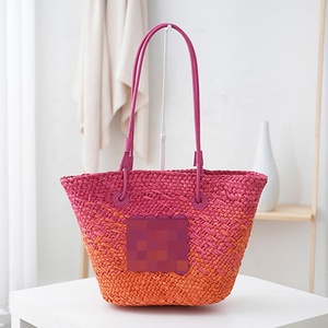 Bolso Tote de Verano de Lujo Ecológico Tejido a Mano para Mujer, Bolso de Hombro de Paja para Viaje con Cierre de Cordón y Letras de Moda - Product Image 3