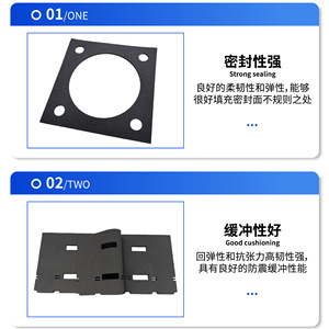 Joints EPDM carrés et ronds, tampons en mousse résistants à l'huile, amortisseurs d'étanchéité pour usage automobile - Product Image 5