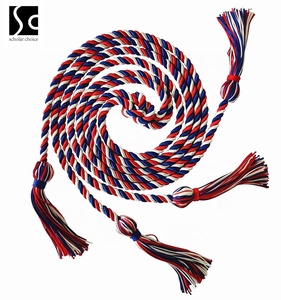 Cordons double couleur vert/or Cordons d'honneur de graduation de couleur unie Cordons de graduation - Product Image 5