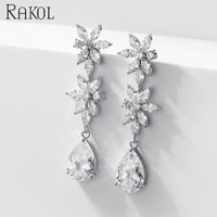 RAKOL EP5110 Boucles d'oreilles clous plaquées or et argent, bijoux de mariage et de mariée tendance 2026