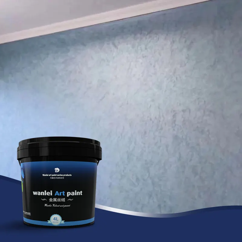 Wanlei Wall Coating Factory Good Fireproof Living Room Paint Colors Sliver