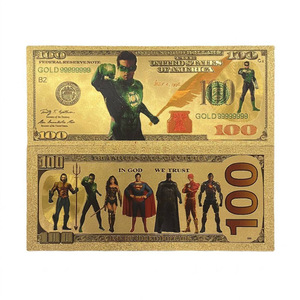 Nouvelle collection 2026 : Billets de banque plaqués or 24 carats sur le thème des <span class=keywords><strong>super</strong></span>-héros de bandes dessinées américaines (8 designs) - Product Image 6