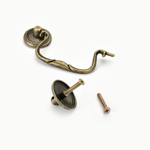 Poignées de <span class=keywords><strong>meubles</strong></span> rétro en alliage de zinc à double trou, poignées de tiroir et de porte de placard, quincaillerie de <span class=keywords><strong>meubles</strong></span> en bronze antique - Product Image 3