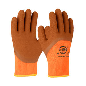 Guantes DE TRABAJO impermeables de seguridad para invierno con Forro cálido cepillado Terry térmico recubierto de látex - Product Image 1