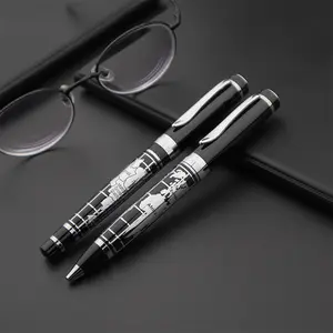 Độc đáo sang trọng Thùng thép không gỉ kim loại Ballpoint với hóa chất Ăn Mòn Bản đồ thế giới