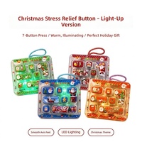 Jouet anti-stress lumineux de Noël en silicone, clavier à 7 touches, jouet à presser, pendentif suspendu, ensemble cadeau anti-stress pour enfants et adultes