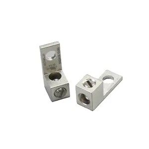 square Aluminum terminal lug aluminum grounding block Single conductor terminal blocks mechanical lug