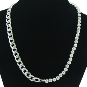 Collar de cadena cubana con cuentas redondas estilo hip hop, cadena para el cuello, cadena para clavícula, estilo dulce y moderno, moda Tanjing - Product Image 1