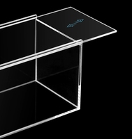 Boîte de présentation en acrylique transparente avec couvercle, en promotion