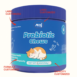 Complément alimentaire en granulés à croquer pour chats, probiotiques pour soutenir la santé immunitaire et digestive - Emballage personnalisable - Product Image 2