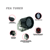 Nouveau phare antibrouillard LED RGB personnalisé pour VTT, UTV, camion, tout-terrain, SUV, 4x4, voiture tout-terrain, moto, mini phare laser LED pour voiture