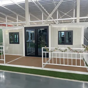 Luxury Container House Home Chinese Prefabricated Portable Expandable Container House Warehouse Roof Deck California