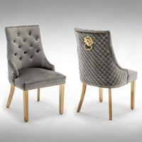 Chaise de salle à manger en tissu beige, style moderne et élégant, avec pieds en métal doré robustes, idéale pour la maison, le salon, l'école ou un usage commercial – Vente chaude