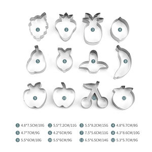 Juego De Moldes De Acero Inoxidable, 12 Uds., Para Galletas, Frutas y Verduras, Herramientas De <span class=keywords><strong>Reposteria</strong></span>, Decoración De Pasteles, Herramientas Para Hornear - Product Image 3