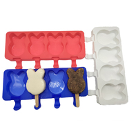 Moule à glace en silicone antiadhésif, forme de lapin 3D personnalisée OEM, adapté à la fabrication de desserts glacés