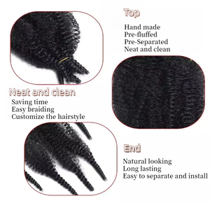 Nhà Máy Bán buôn 24inch 3x pre-tách ra Crochet Bím Tóc Tóc tổng hợp Marley bện tóc afro mùa xuân <span class=keywords><strong>Twist</strong></span> - Product Image 3