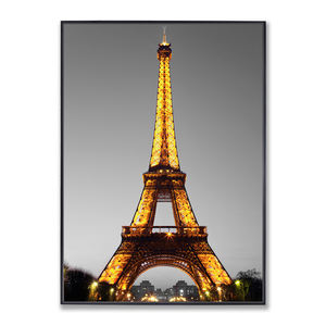 Drop Shipping <span class=keywords><strong>stampa</strong></span> di immagini personalizzata personalizzata 50x70 parigi torre Eiffel galleggiante incorniciato pittura murale Art Poster - Product Image 1