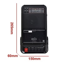Enregistreur et lecteur de cassettes multifonctionnel avec haut-parleur USB/TF MP3, portable, alimenté par énergie solaire, radio multibandes FM/AM/SW