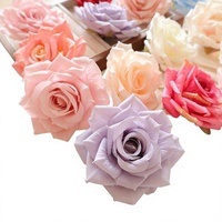 Boîte de fleurs artificielles en forme de corne de 10 cm, roses artificielles pour mur floral, fleurs de mariage faites à la main pour accessoires de photographie en extérieur et décoration intérieure