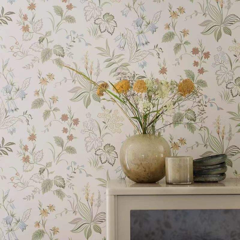 French-style Retro Wallpaper for Sofa Background, Living Room and ...