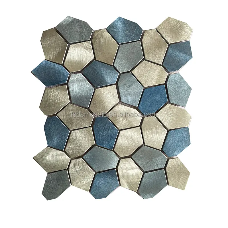 Matt Silver irregular Metal Stainless Steel mosaics Aluminum Mosaic tile for wall