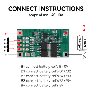 Lws 12V 24V 36V 48V 60V 72V <span class=keywords><strong>BMS</strong></span> 1S 2S 3S 4S Hệ thống quản lý pin 10A 40a60a 100A 150A 200lifepo4 <span class=keywords><strong>BMS</strong></span> 4S 10A <span class=keywords><strong>BMS</strong></span> - Product Image 4